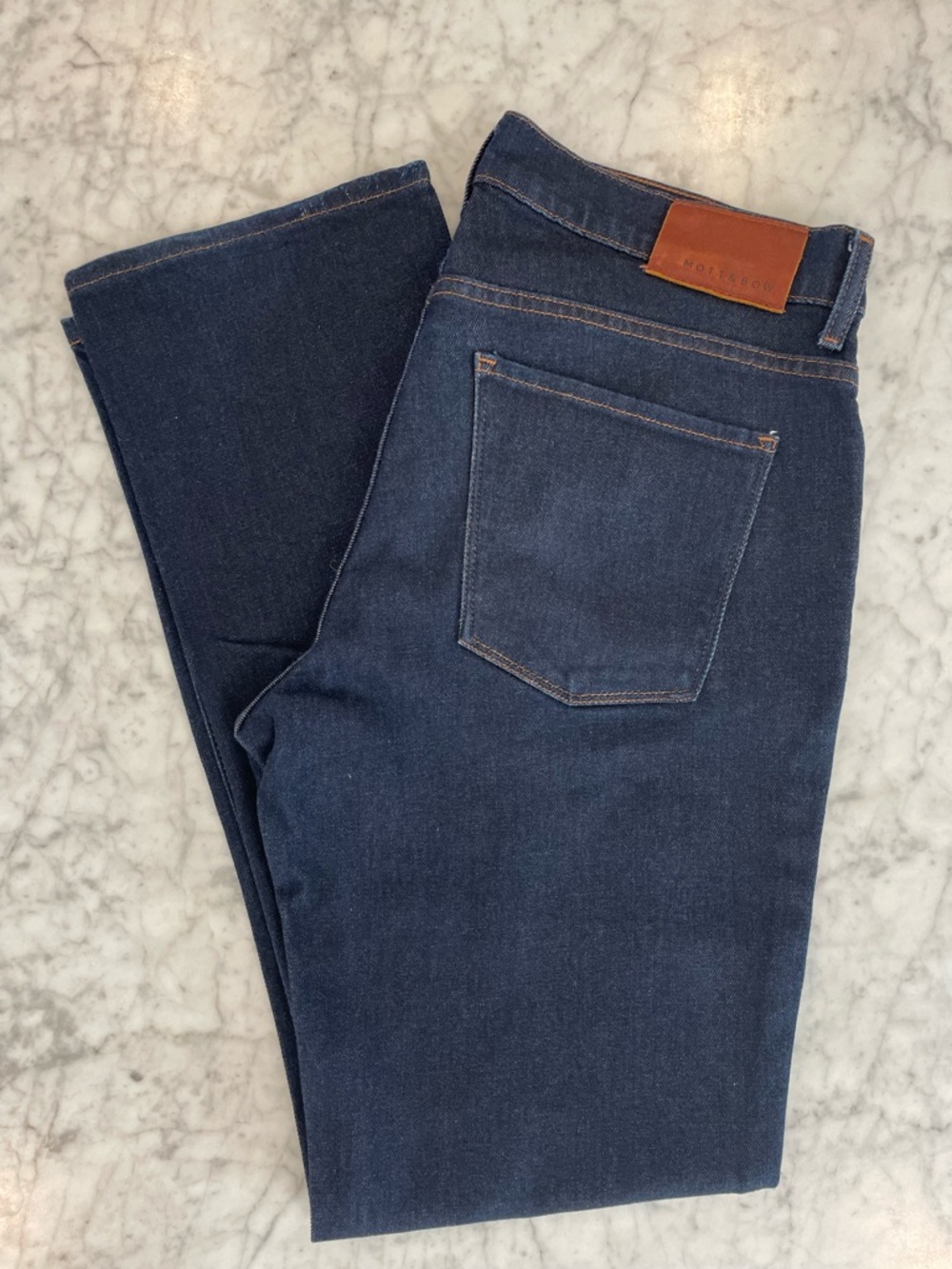 Mott & Bow Straight Leg Oliver Jeans - Dark Blue - Size 32x32